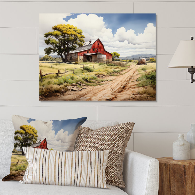 August Grove® Barns Rustic Charm I Farmhouse Metal Wall Art Prints